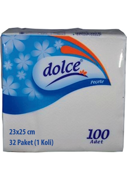 100 Lü Peçete 32 Paket 23X25 (1 Koli)