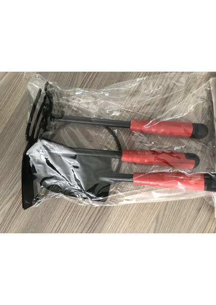 Bahçe Hobi 3'lü Set Çapa Tırmık Kürek