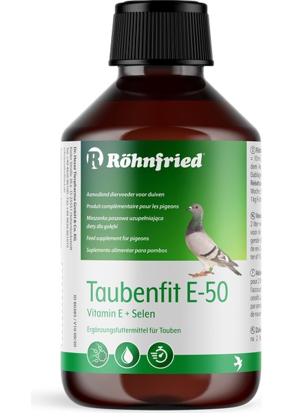 Taubenfit E 50 Selenyum ve E Vitamini Üreme Vitamini 250ML