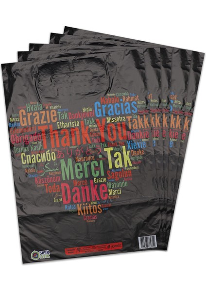 No:2 (26*38) Thank You Desenli Takviyeli Elgeçme Poşet 50 Adet fiyatları