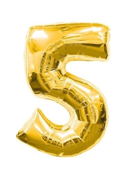 Balonevi 5 Folyo Balon Gold