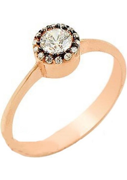 Elmas Montürlü Tek Taş Yüzük