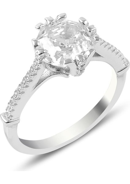 Gümüş Baget ve Damla Taşlı Yüzük