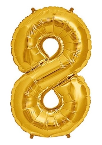 Balonevi 8 Folyo Balon Gold