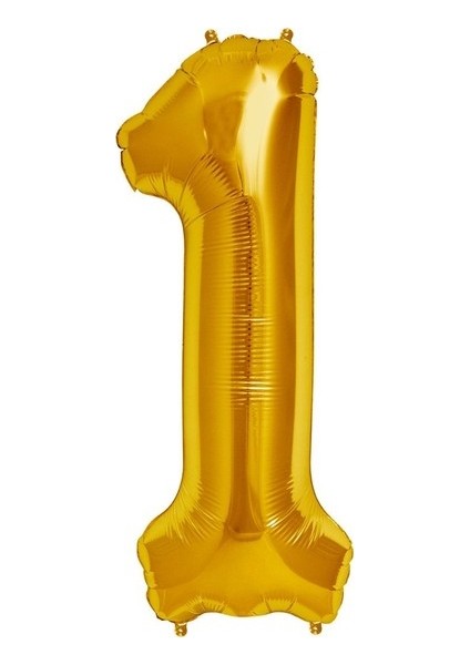 Buldum 1 Rakam Folyo Balon Altın 40 cm