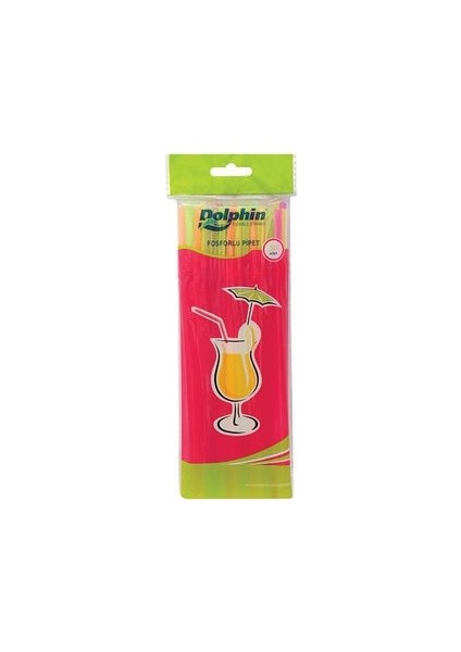 Event Party Store Pipet Renkli Fosforlu 100'LÜ