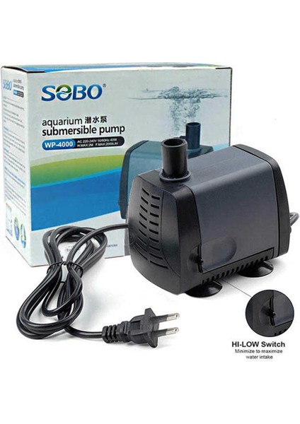 WP-4000 Akvaryum Kafa Motoru 2000 L/h