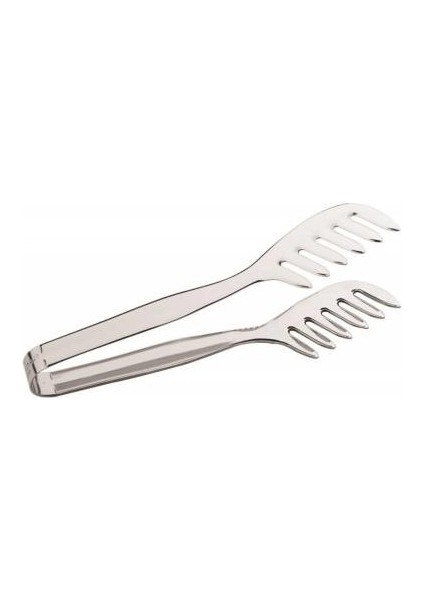 Rostfrei Lüx Makarna Maşası 21 cm Süper Paslanmaz Kromaj Çelik Makarna Maşa