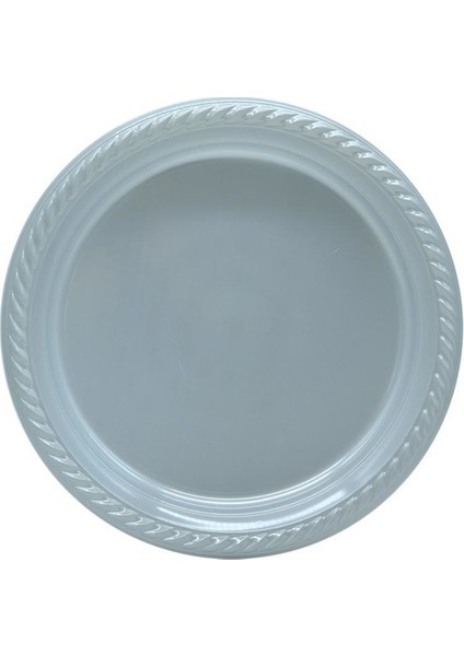 25LI Tek Kullanımlık Plastik Tabak Gümüş