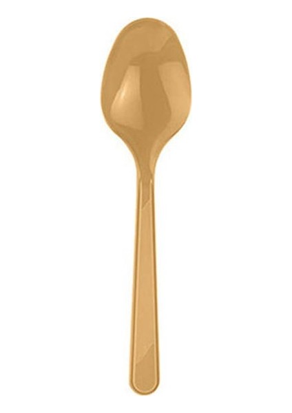 Plastik Kaşık Altın 25'li