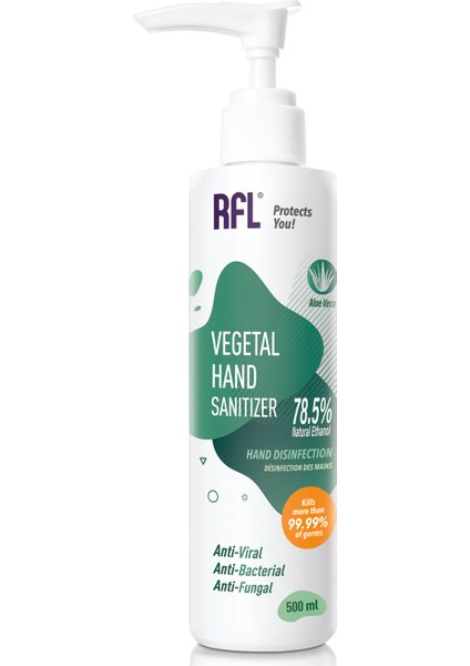 Vegetal Hand Sanitizer 500 ml - POMPALI8680716338356