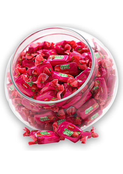Tofy Meyve Sulu Çilek Aromalı Toffe Şeker 1 kg