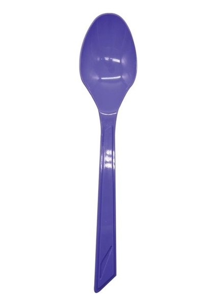 25LI Tek Kullanımlık Plastik Kaşık Mor