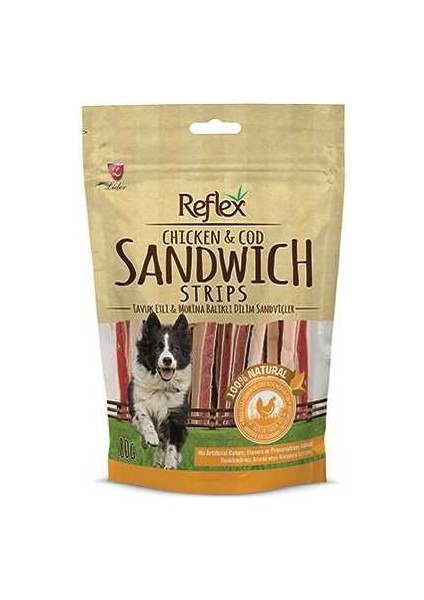 Tavuk Sandviç Çubuk Köpek Kurutulmuş Et Ödülü 80 gr