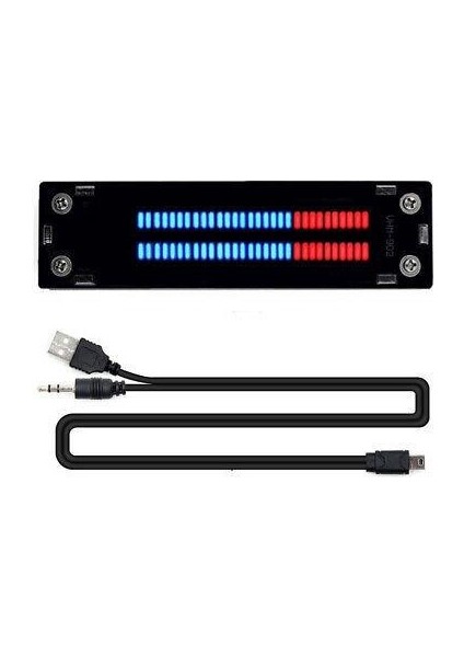 VHM-902 Çift 30 Seviye LED Müzik Spektrum Seviyesi Stereo Amfi