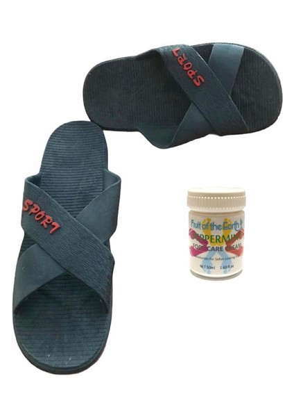 Gzr Erkek Plaj Ev Banyo Deniz Havuz Günlük Terlik 50ML Nane Ferahlığı Topuk Çatlağı ve Nasır Giderici Krem