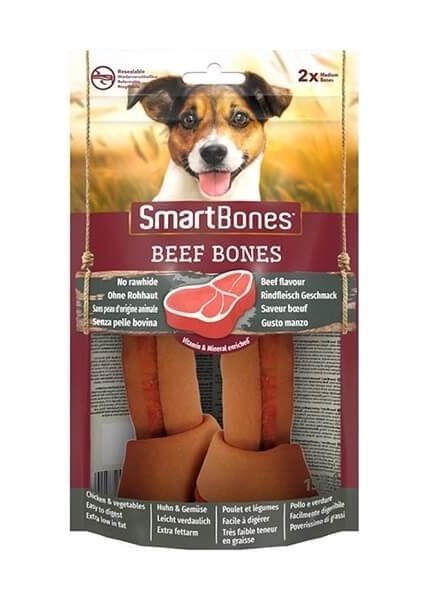 Smart Bones Smartbones Sığır Etli Medium Düğüm Kemik Köpek Ödülü 158 gr