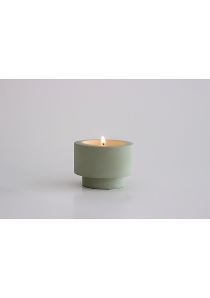 Mumluk Tealight Ayaklı Handmade Concrete Obje Gri Cozy Home In Joy