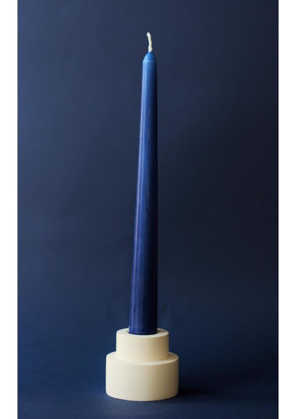 Mumluk Şamdan Handmade Concrete Obje Bej Simplicity Home In Joy