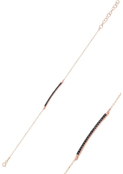 Gümüş Rose Çubuk Bileklik