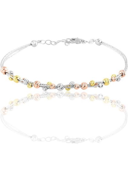 Gümüş Renkli Dorica Toplu Bilezik