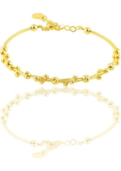 Gümüş Altın Yaldızlı Dorica Toplu Bilezik