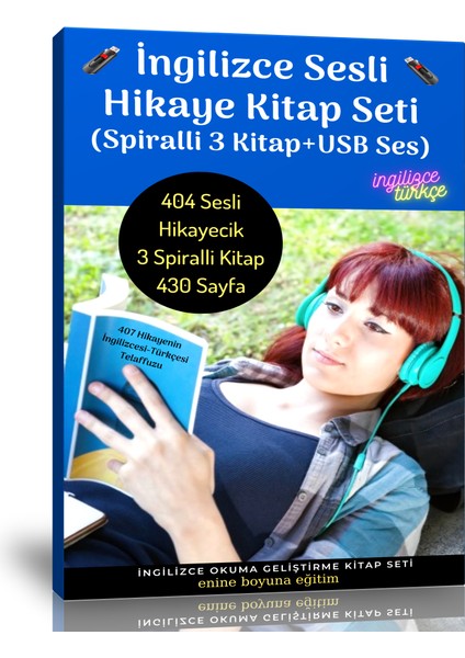 Ingilizce Sesli Hikaye Kitap Seti (3 Spiralli Kitap)