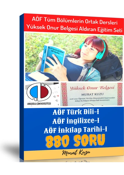 Enine Boyuna Eğitim AÖF Türk Dili-Inkılap Tarihi-Ingilizce Birinci Sınıf Çıkmış Sorular Kitabı