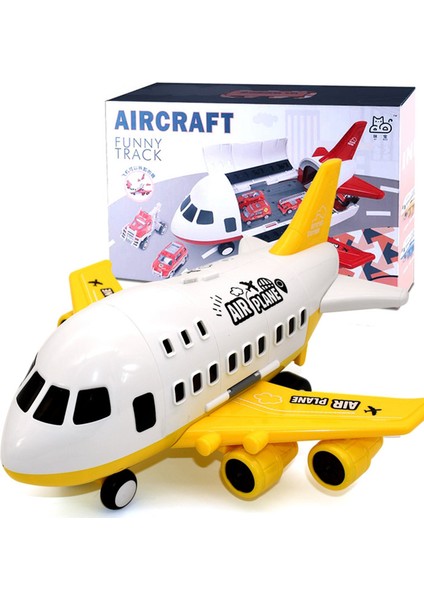 Uçakta 6 Araçlar Yolcu Uçağı Oyuncak Yellow_6 Inşaat Araçları (Yurt Dışından)