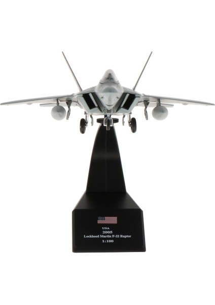 1/100TH Amerikan F-22 Savaş Uçağı Modeli Diecast Uçak Oyuncak Hediye (Yurt Dışından)
