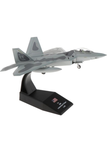 1/100TH Amerikan F-22 Savaş Uçağı Modeli Diecast Uçak Oyuncak Hediye (Yurt Dışından)