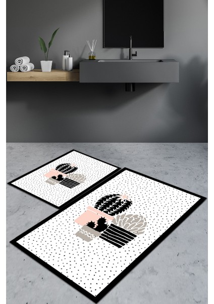 Banyo Paspası , Sünger Dolgulu Klozet Takımı, Yıkanabilir Halı, Kaymaz Taban Halı, Halı