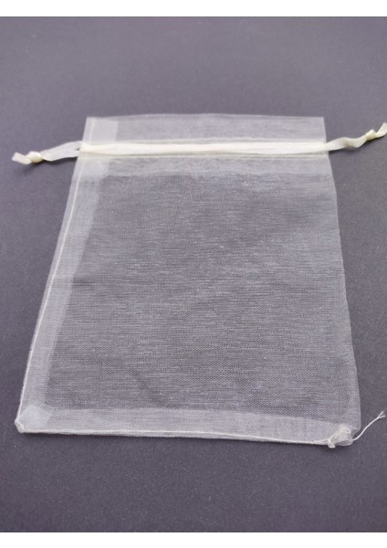 100'LÜ Krem Renkli Tül Kese