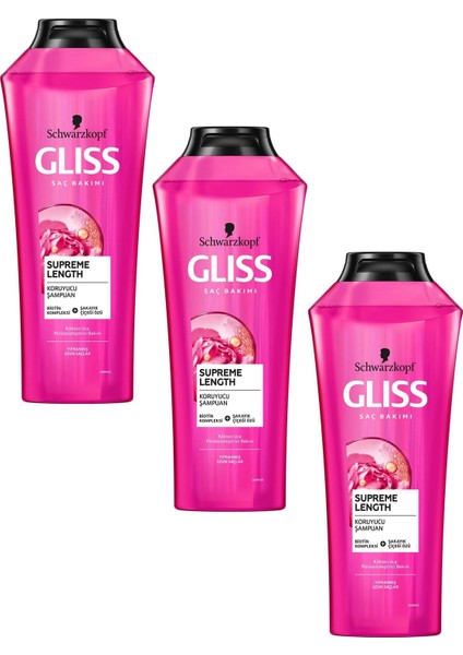 Supreme Length Uzun Saçlar Için Koruyucu Şampuan 360 ml (3 Adet)