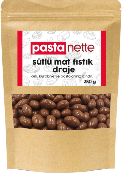 Sütlü Mat Fıstık Draje 250 gr