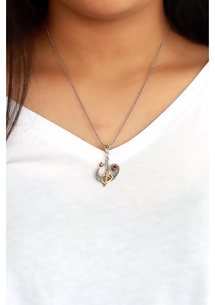 Elif Vav Tasarım Telkari Gümüş Kolye