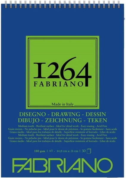 1264 Drawıng Çizim Defter 180 gr A5-30 Yaprak Spiralli