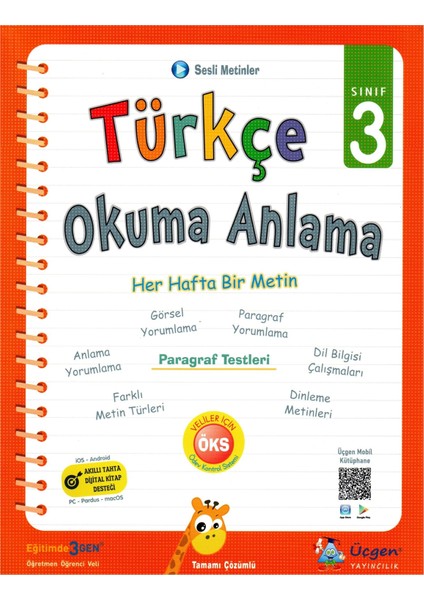 3. Sınıf Türkçe Okuma Anlama Kitabı