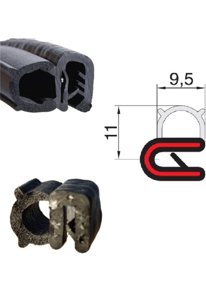 Atlastek Metal 10 M Yandan Takılan Geçmeli Conta