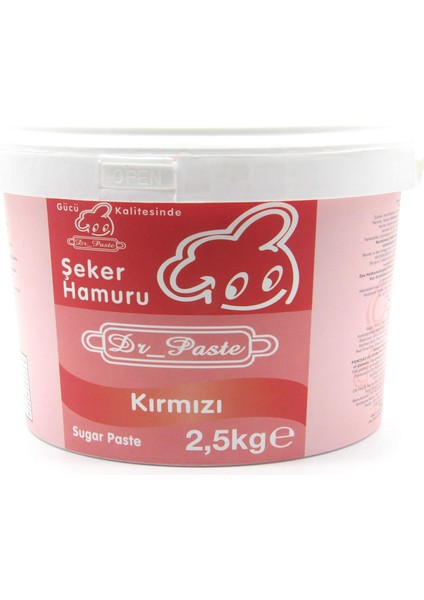 Dr. Paste Şeker Hamuru Kırmızı 2.5 kg