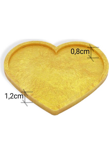 Kalp Tepsi - Epoksi Reçine Döküm Çalışmaları Için Premium Seri Silikon Kalıp 22CMX16CM fiyatları