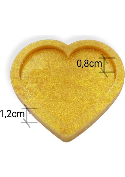 Kalp Bardak Altlığı Silikon Kalıp - Epoksi Döküm Için Premium Seri Silikon 12CMX8CM fiyatları