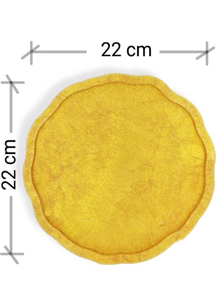 Yuvarlak Tepsi - Dalga Kenar 22CM - Epoksi Reçine Döküm Çalışmaları Için Premium Seri Silikon Kalıp