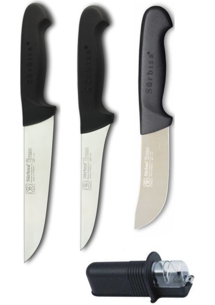 STK-120 Sürmene Kasap Bıçak Seti ve Bileme Aparatı