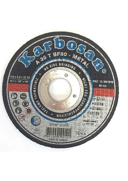 115X3.0X22.23 Karbosan Metal Kesici