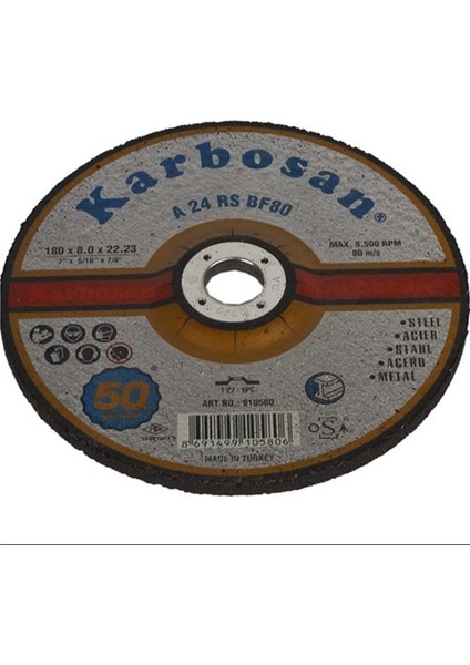 180X8.0X22.23 Karbosan Taşlama