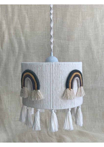 Gökkuşaklı Makrome Avize