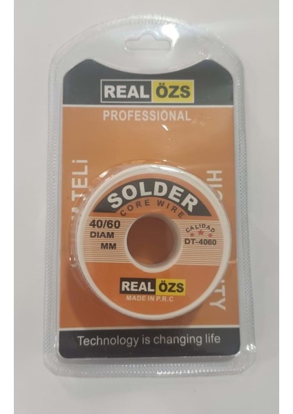40/60 Dıam mm Real Özs Solder Lehim Teli ÖZS-8852