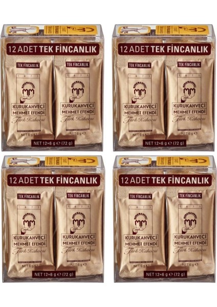 Tek Fincan Türk Kahvesi 12 x 6 gr 4'lü