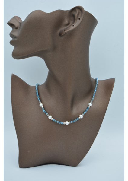 Kristal ve Gerçek Incili Kadın Kolye Doğal Taş fiyatları